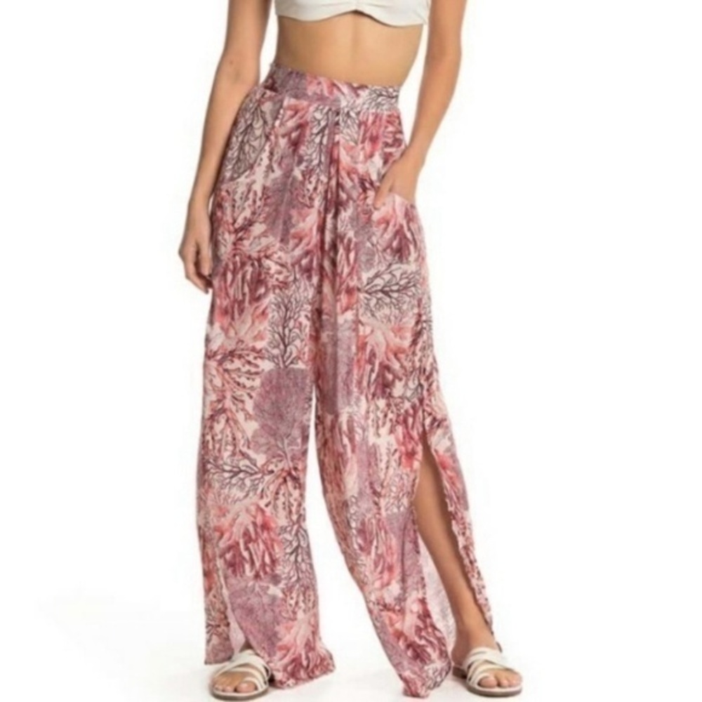 MAAJI SWIMWEAR cover up /wide leg palazzo pants Coral Reef Print S